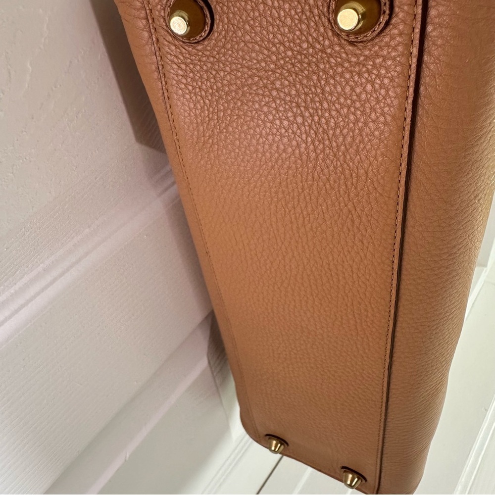 NEW Vintage Coach Hamilton Medium Satchel in Pebbled Caramel Leather - Picture 9 of 14